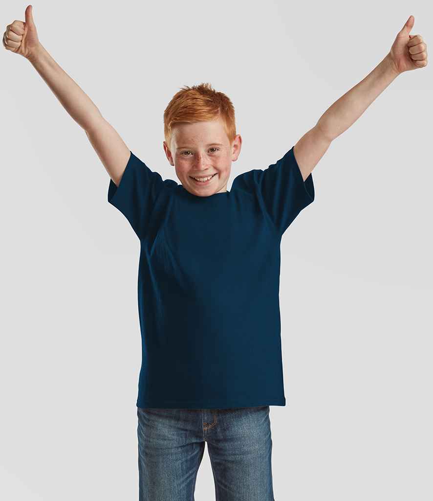 Fruit of the Loom Kids Iconic 195 T-Shirt | Mountain Blue