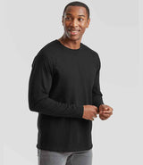 Fruit of the Loom Iconic 195 Long Sleeve T-Shirt | Black thumbnail 3