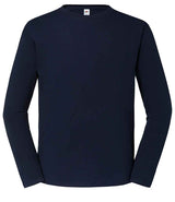 Fruit of the Loom Iconic 195 Long Sleeve T-Shirt | Deep Navy thumbnail 4