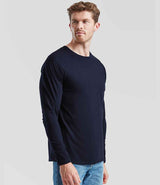 Fruit of the Loom Iconic 195 Long Sleeve T-Shirt | Deep Navy thumbnail 3