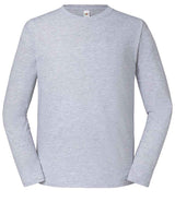 Fruit of the Loom Iconic 195 Long Sleeve T-Shirt | Heather Grey thumbnail 4