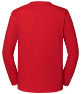 Fruit of the Loom Iconic 195 Long Sleeve T-Shirt | Red thumbnail 5