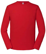 Fruit of the Loom Iconic 195 Long Sleeve T-Shirt | Red thumbnail 4