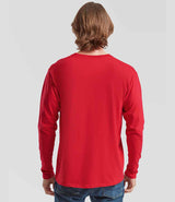 Fruit of the Loom Iconic 195 Long Sleeve T-Shirt | Red thumbnail 2
