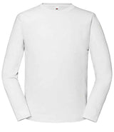 Fruit of the Loom Iconic 195 Long Sleeve T-Shirt | White thumbnail 4