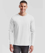 Fruit of the Loom Iconic 195 Long Sleeve T-Shirt | White thumbnail 1