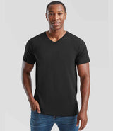 Fruit of the Loom Original V Neck T-Shirt | Black thumbnail 1