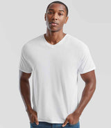 Fruit of the Loom Original V Neck T-Shirt | White thumbnail 1