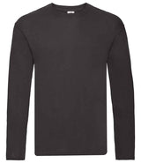 Fruit of the Loom Original Long Sleeve T-Shirt | Black thumbnail 4