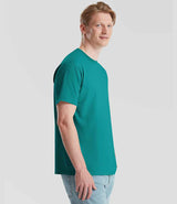 Fruit of the Loom Pure Cotton T-Shirt | Ocean Teal thumbnail 3