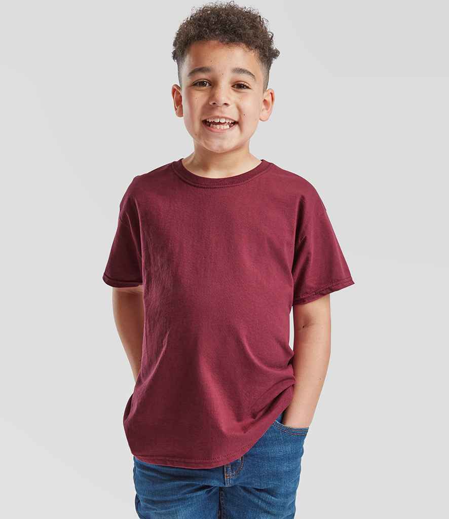 Fruit of the Loom Kids Value T-Shirt | Burgundy