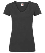 Fruit of the Loom Lady Fit Value V Neck T-Shirt | Black thumbnail 4