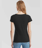 Fruit of the Loom Lady Fit Value V Neck T-Shirt | Black thumbnail 2