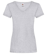 Fruit of the Loom Lady Fit Value V Neck T-Shirt | Heather Grey thumbnail 4