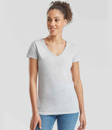 Fruit of the Loom Lady Fit Value V Neck T-Shirt | Heather Grey thumbnail 1