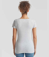 Fruit of the Loom Lady Fit Value V Neck T-Shirt | Heather Grey thumbnail 2