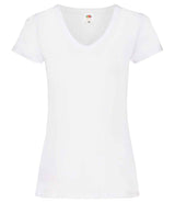 Fruit of the Loom Lady Fit Value V Neck T-Shirt | White thumbnail 4