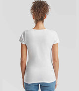 Fruit of the Loom Lady Fit Value V Neck T-Shirt | White thumbnail 2
