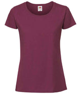 Fruit of the Loom Ladies Iconic 195 T-Shirt | Burgundy thumbnail 4