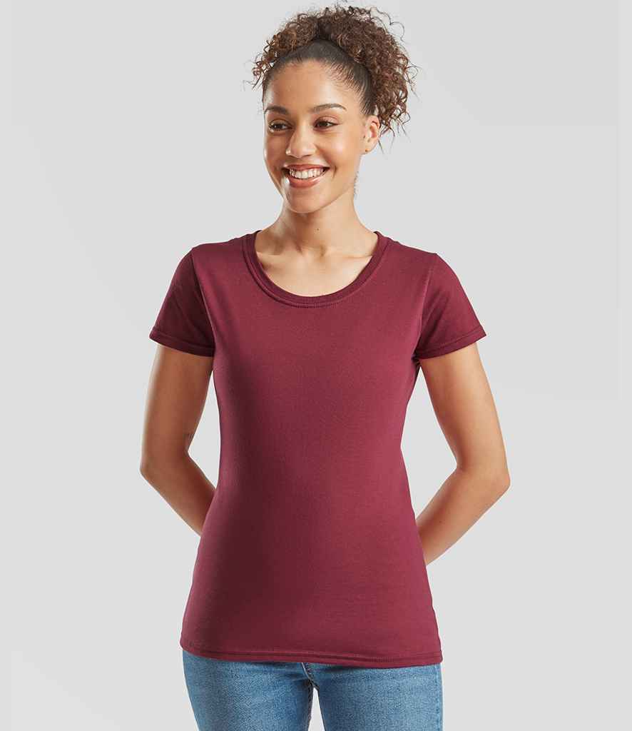 Fruit of the Loom Ladies Iconic 195 T-Shirt | Burgundy