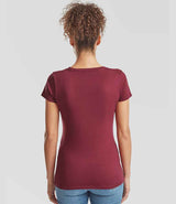 Fruit of the Loom Ladies Iconic 195 T-Shirt | Burgundy thumbnail 2