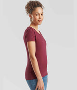 Fruit of the Loom Ladies Iconic 195 T-Shirt | Burgundy thumbnail 3