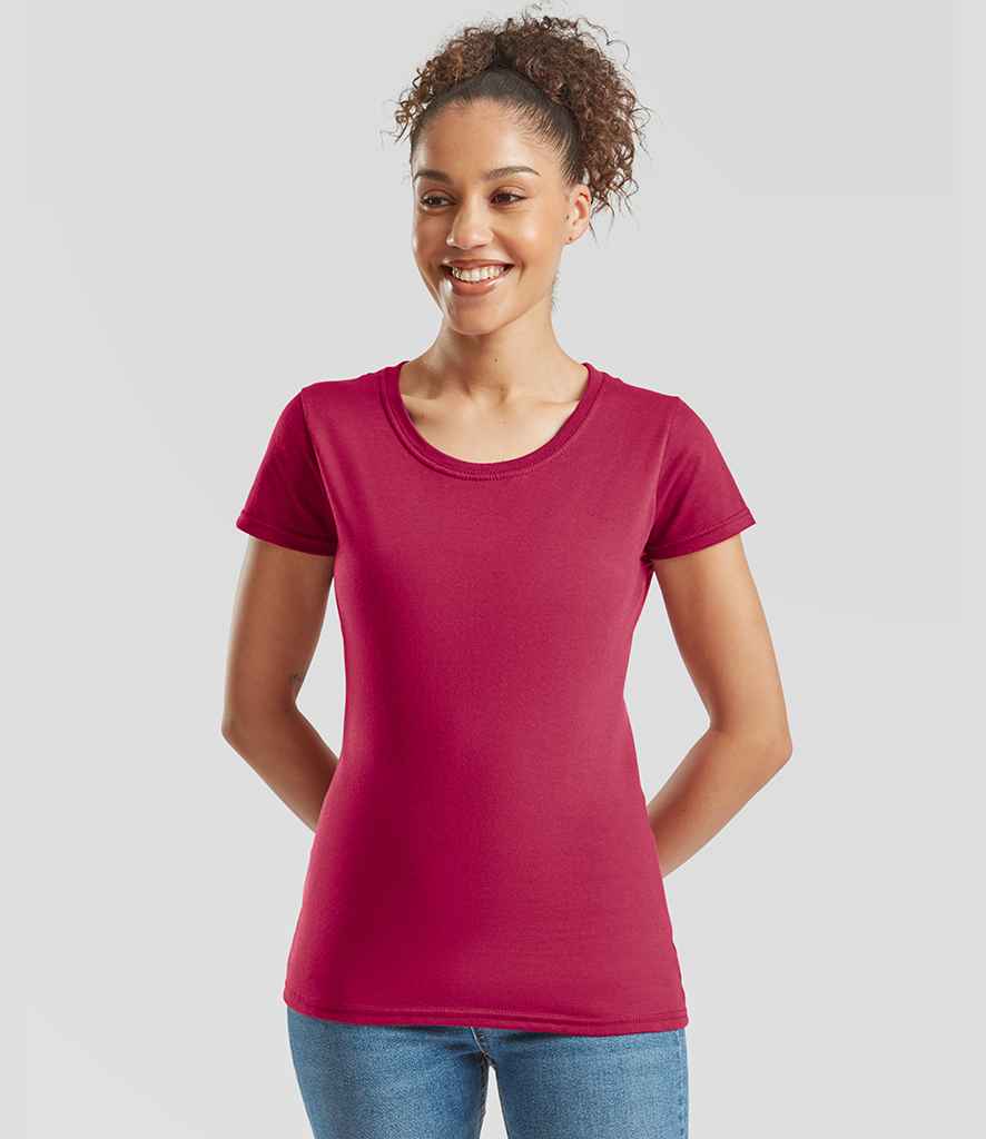 Fruit of the Loom Ladies Iconic 195 T-Shirt | Cranberry