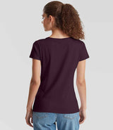 Fruit of the Loom Ladies Iconic 195 T-Shirt | Dark Plum thumbnail 2
