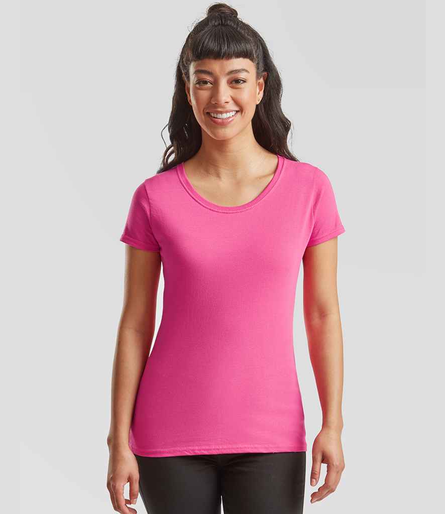 Fruit of the Loom Ladies Iconic 195 T-Shirt | Fuchsia