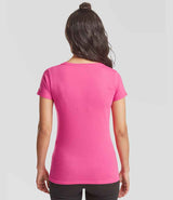 Fruit of the Loom Ladies Iconic 195 T-Shirt | Fuchsia thumbnail 2