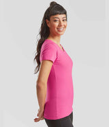 Fruit of the Loom Ladies Iconic 195 T-Shirt | Fuchsia thumbnail 3