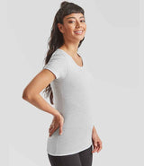 Fruit of the Loom Ladies Iconic 195 T-Shirt | Heather Grey thumbnail 3