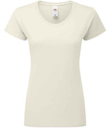 Fruit of the Loom Ladies Iconic 195 T-Shirt | Natural thumbnail 4