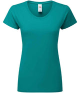 Fruit of the Loom Ladies Iconic 195 T-Shirt | Ocean Teal thumbnail 4