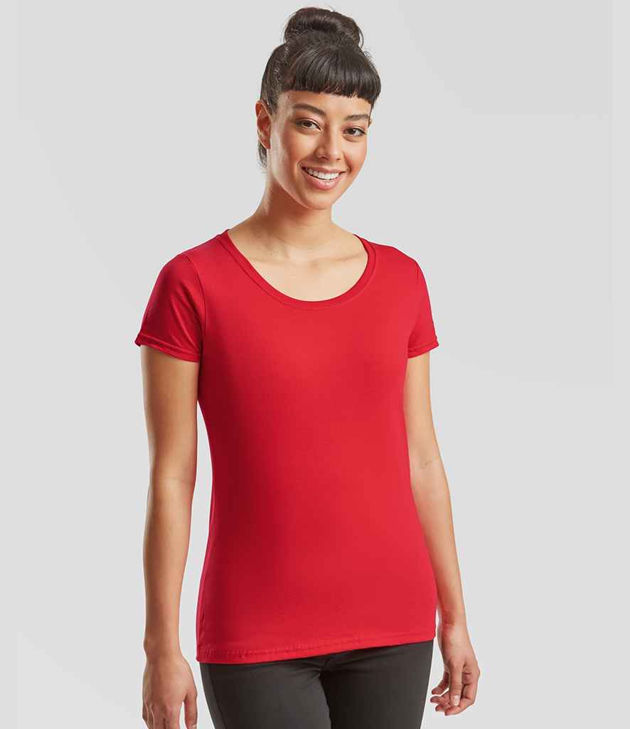 Fruit of the Loom Ladies Iconic 195 T-Shirt | Red
