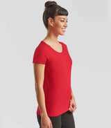 Fruit of the Loom Ladies Iconic 195 T-Shirt | Red thumbnail 3
