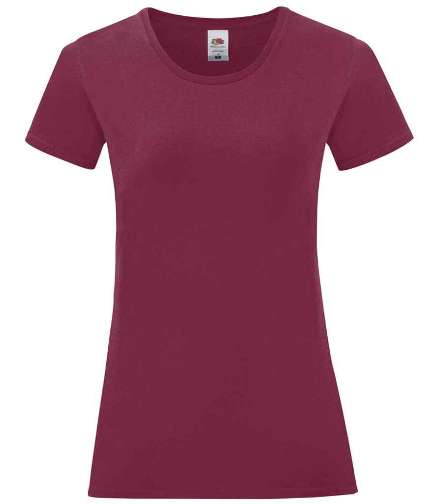 Fruit of the Loom Ladies Iconic 150 T-Shirt | Burgundy