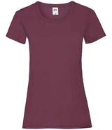 Fruit of the Loom Lady Fit Value T-Shirt | Burgundy thumbnail 4