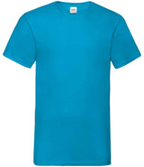 Fruit of the Loom V Neck Value T-Shirt | Azure thumbnail 4