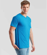 Fruit of the Loom V Neck Value T-Shirt | Azure thumbnail 3