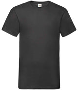 Fruit of the Loom V Neck Value T-Shirt | Black thumbnail 4