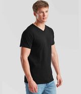 Fruit of the Loom V Neck Value T-Shirt | Black thumbnail 3