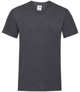 Fruit of the Loom V Neck Value T-Shirt | Dark Heather thumbnail 4