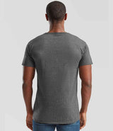 Fruit of the Loom V Neck Value T-Shirt | Dark Heather thumbnail 2