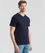Fruit of the Loom V Neck Value T-Shirt | Deep Navy thumbnail 3