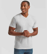 Fruit of the Loom V Neck Value T-Shirt | Heather Grey thumbnail 1