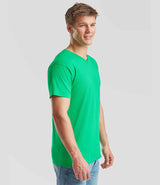 Fruit of the Loom V Neck Value T-Shirt | Kelly Green thumbnail 3