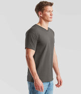 Fruit of the Loom V Neck Value T-Shirt | Light Graphite thumbnail 3
