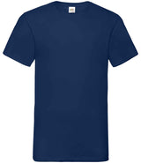 Fruit of the Loom V Neck Value T-Shirt | Navy thumbnail 4