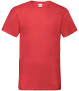 Fruit of the Loom V Neck Value T-Shirt | Red thumbnail 4